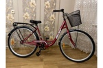 Велосипед Aist 28-245 с корзинкой (вишневый) - фото