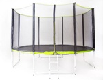 Батут с защитной сеткой и лестницей Fitness Trampoline 14ft-extreme GREEN FT Extreme - фото