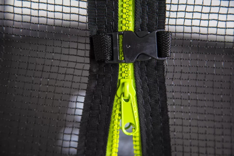 Батут с защитной сеткой и лестницей  Fitness Trampoline 16ft-extreme GREEN с двойными ногами - фото2